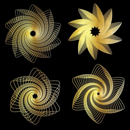 berputar spiral pola vektor