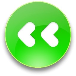 Rounded Green Fast Backward Button