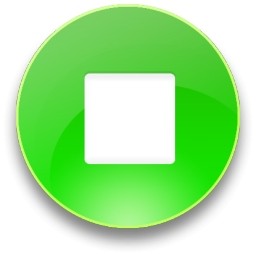 Rounded Green Stop Button
