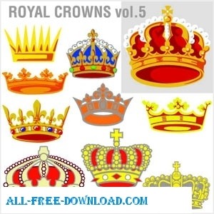 Royal couronnes vecteurs eps