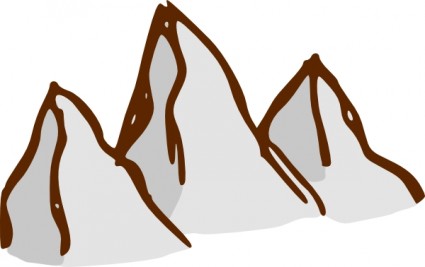 RPG peta simbol pegunungan clip art