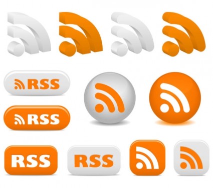 vecteur de l'icône de flux RSS