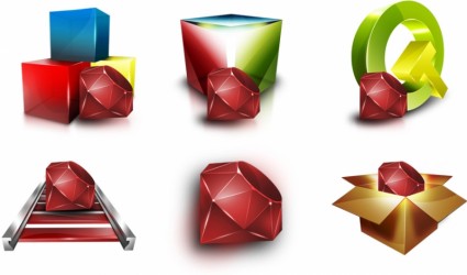 Ruby, pacote de ícones de ícones de programação