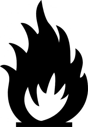 sabathius fuoco ClipArt simbolo di AVVERTENZA