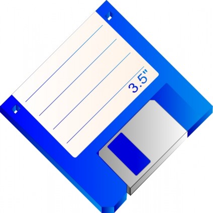 sabathius floppy disk biru berlabel clip art