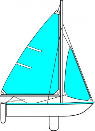 ClipArt illustrazione di barca a vela
