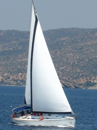 средиземноморской Греции Парусная лодка
