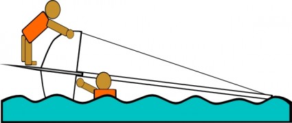 berlayar terbalik penyelamatan ilustrasi clip art