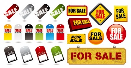 Sales Label And Icon Vector