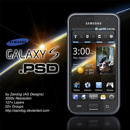 Samsung galaxy s psd grátis