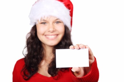 Papai Noel e cartão de visita
