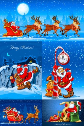 Babbo Natale e il vettore di alce