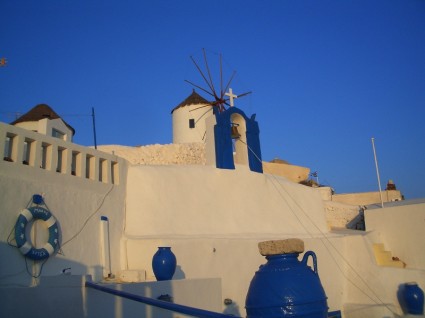 Santorin-Griechenland-Gebäude