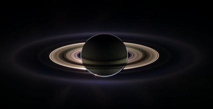 planeta de sistema de anillo de Saturno