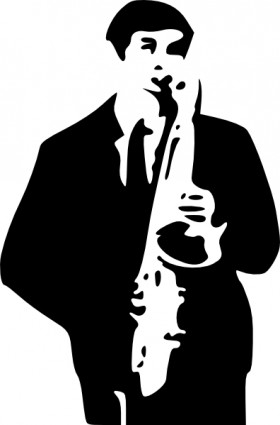clipart de saxophone joueur