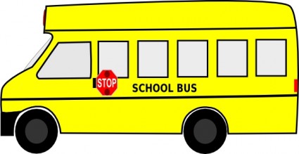 学校のバスのクリップアート