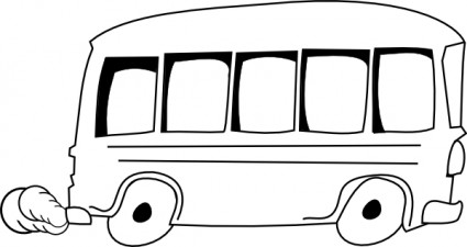 autobús escolar prediseñadas de contorno