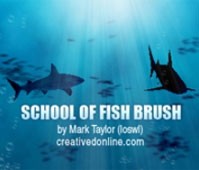 école de poissons brush set