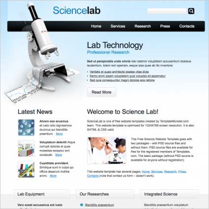 sciencelab шаблон