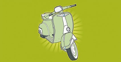 vetor de scooter
