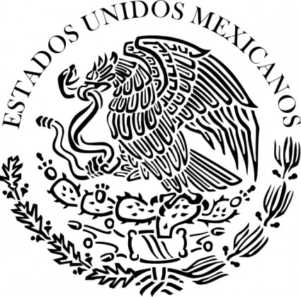 sigillo del governo di ClipArt lineare Messico