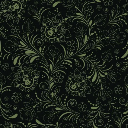 nahtlose floral Hintergrund dunkelgrün