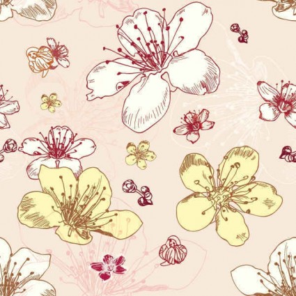nahtlose Blumen Muster-Vektorgrafik