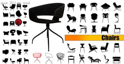 Seat Silhouettes Vector