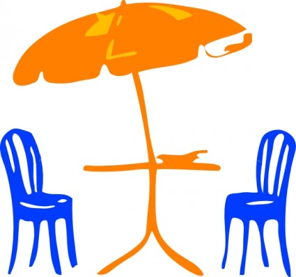sièges avec clipart parapluie