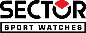 ロゴのセクターのスポーツを腕時計します。