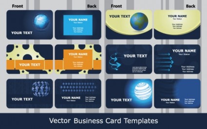 Sinn für Visitenkarten Vorlagen Technologie blaue Vektor