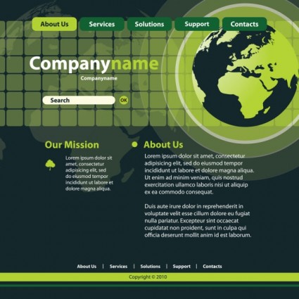 Sense Of Technology Website Template Vector