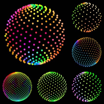 ベクトル グラフィックの科学と技術の球の感覚
