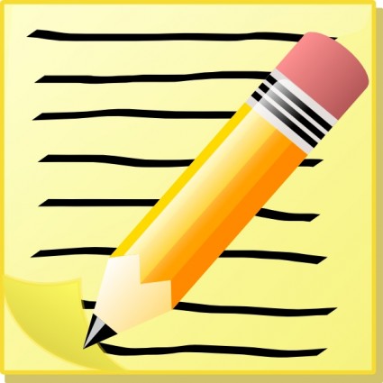 sephr o bloco de notas com o texto e lápis de clip-art