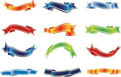 conjunto de vectores de cintas de colores