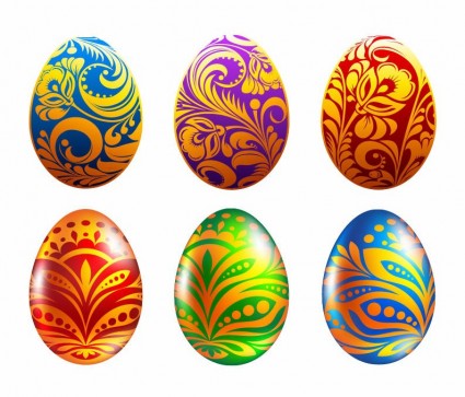 set di illustrazione vettoriale uova di Pasqua