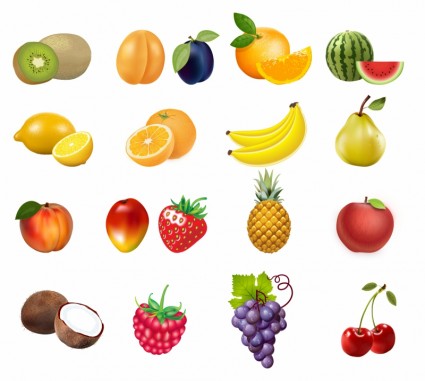 Satz von Früchten