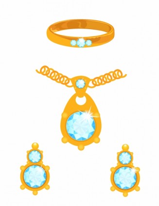 set perhiasan emas dengan berlian