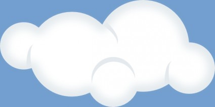 柔らかい雲クリップアートのセット