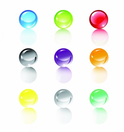 مجموعة من كرة بلورية شفافة