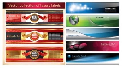 Several Banners Banner Vector