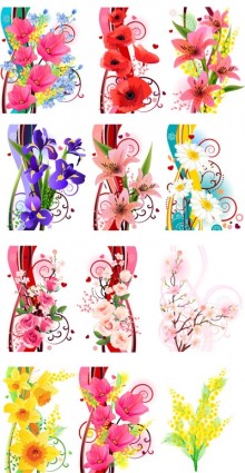 Several Flowers Vector