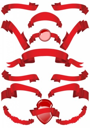 vários red ribbon fita clip art