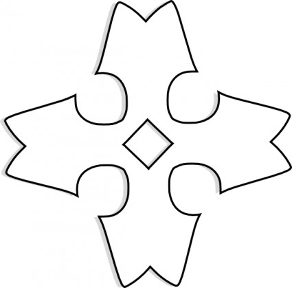 ombragé clipart contour Croix héraldique