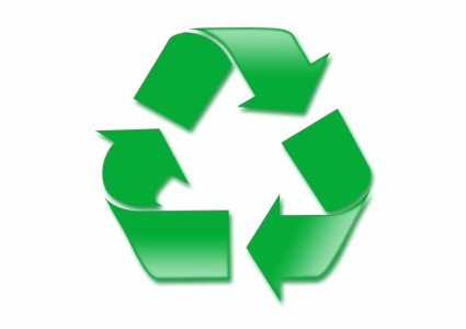 ombre et symbole de recyclage