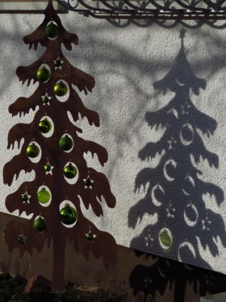 árbol de Navidad de sombra de gota de sombra