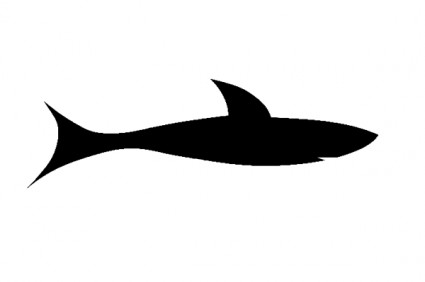 鯊魚黑色剪貼畫