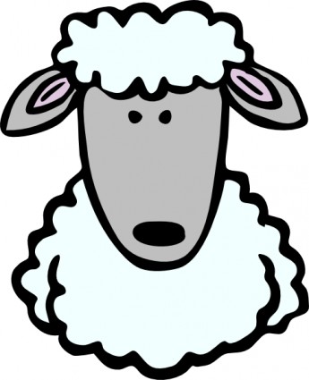 羊の頭のクリップアート
