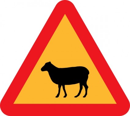 ClipArt di pecore roadsign
