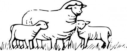 clipart de mouton debout